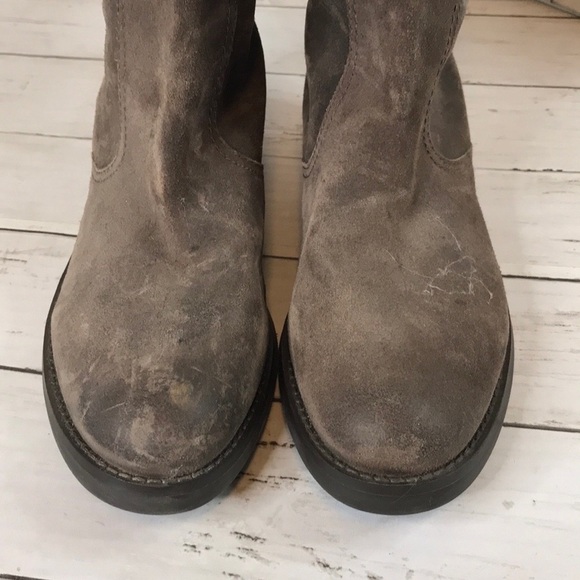 Taupe Nine West Leather Krasher Back Lace Boot - Picture 7 of 11